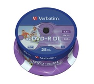 VERBATIM DVD+R DL Potlač 8,5GB 8x torta 50 kusov