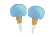 Zmrzlinové zátky - modré kornútky, 10 ks