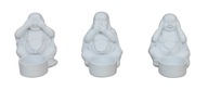 Čajový svietnik BUDDHA, biely, výška 10cm, SET Čajový svietnik BUDDHA, biely, výška 10cm, SET