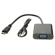 ADAPTÉR mini HDMI na VGA KONVERTOR DSUB + ZVUK ADAPTÉR mini HDMI na VGA KONVERTOR DSUB + ZVUK