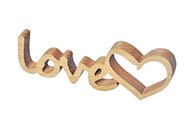 Nápis LOVE z dreva, drevená svadba, Valentín, 10 cm
