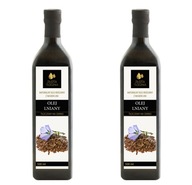 BUDWIGOWY ľanový olej 2x500ml, lisovaný za studena, čerstvý z poľských semienok BUDWIGOWY ľanový olej 2x500ml, lisovaný za studena, čerstvý z poľských semienok