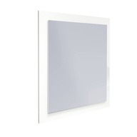 Biele kúpeľňové zrkadlo 70 x 60 cm, nástenný rám, obdĺžnik, veľká závesná podložka Biele kúpeľňové zrkadlo 70 x 60 cm, nástenný rám, obdĺžnik, veľká závesná podložka