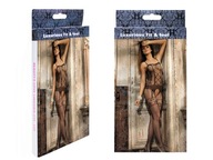 BODYSTOCKING dámska spodná bielizeň OVERAL, otvorená sieťovina, čipka, ČIERNA BODYSTOCKING dámska spodná bielizeň OVERAL, otvorená sieťovina, čipka, ČIERNA