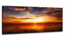 PANORÁMA MAĽBA ZÁPAD SLNKA 150x60 NA PLÁTNO