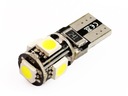 Žiarovka W5W T10 5 LED SMD canbus can bus