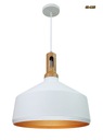 Závesná lampa biely zlatý loftový luster moderný