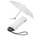 Plochý klasický veľmi ľahký dáždnik, biely