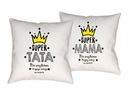 SÚPRAVA VANKÚŠOV S POTLAČENÝMI VZORY SUPER MAMA OTEC