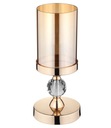 Glamour sklenený svietnik na lampu 1 krištáľ. Zlato