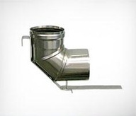 Renovačné koleno fi60 s príchytkou pre turbo kotly Renovačné koleno fi60 s príchytkou pre turbo kotly