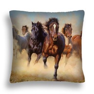 VANKÚŠ 40x40 KONÍ 08 STÁDO obliečka na vankúš + vložka VANKÚŠ 40x40 KONÍ 08 STÁDO obliečka na vankúš + vložka