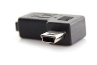 Uhlový adaptér mini USB na mini USB PRAVÝ