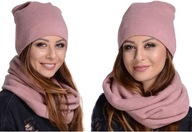 Súprava ČIAPKA + SUKŇA Tunelový šál POWDER PINK K6 Súprava ČIAPKA + SUKŇA Tunelový šál POWDER PINK K6