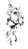Nálepka na stenu s prívesom na kone Horse 21 Nálepka na stenu s prívesom na kone Horse 21