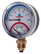 Radiálny termomanometer 120 stupňov 6 bar Radiálny termomanometer 120 stupňov 6 bar