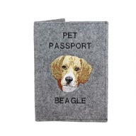 Beagle Vyšívaný obal na pas