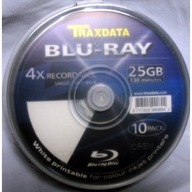 Blu-Ray TRAXDATA Printable BD-R 25GB 10pcs Quality Blu-Ray TRAXDATA Printable BD-R 25GB 10pcs Quality