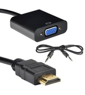 Adaptér prevodníka HDMI na VGA D-SUB+ AUDIO Full HD Adaptér prevodníka HDMI na VGA D-SUB+ AUDIO Full HD