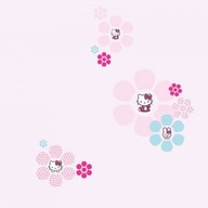Hello Kitty roll tapeta ružové mačiatkové kvety