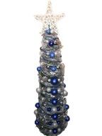 KUSOVÝ vianočný stromček s ozdobou + LED s KORÁLKAMI 90 cm