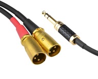 Kábel kábel 6,3 Jack stereo 2x XLR(M) Klotz 2m