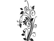 Samolepka na stenu FLOWERS Listy 25 x 50 cm Samolepka na stenu FLOWERS Listy 25 x 50 cm