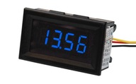 Digitálny panelový voltmeter 30V modrý 4-znakový.