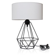 Stolná lampa DIAMOND, nočný stolík, drôtené tienidlo, LED farby