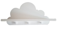 Polička Cloud, verzia IBIZA s vešiakom - Poličky Cloud Prestige do detskej izby