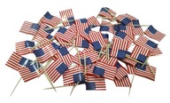 Piker zubáče USA vlajka ŠTÁTY Amerika 200 ks