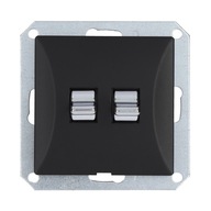 AMERICKÝ dvojitý spínací modul OPAL-BIS ČIERNA + CHROM AMERICKÝ dvojitý spínací modul OPAL-BIS ČIERNA + CHROM