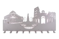 Nástenný vešiak do predsiene, oblečenie, kľúče, LODZ Nástenný vešiak do predsiene, oblečenie, kľúče, LODZ