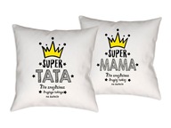 SÚPRAVA VANKÚŠOV S POTLAČENÝMI VZORY SUPER MAMA OTEC SÚPRAVA VANKÚŠOV S POTLAČENÝMI VZORY SUPER MAMA OTEC