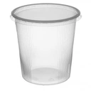 Jednorazové nádoby, okrúhle, priehľadné + vrchnáky 500ml PP, 100 kusov