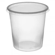 Jednorazové nádoby, okrúhle, priehľadné + vrchnáky 500ml PP, 100 kusov Jednorazové nádoby, okrúhle, priehľadné + vrchnáky 500ml PP, 100 kusov