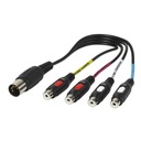 Adaptér DIN 5pin <-> 4 x RCA 0,2 m In/Out Vivanco Quality