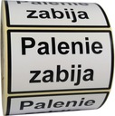 samolepiace papierové nálepky s dizajnom a čiernobielou potlačou
