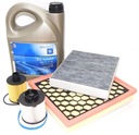 OLEJ 5/30 5L + 4x FILTER OPEL INSIGNIA 2.0 CDTI