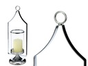 Glamour Lantern Moderný kovový svietnik 42 cm
