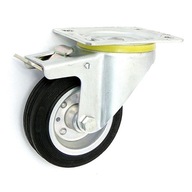 KOLESO otočné 100mm s brzdou, nosnosť 70kg/ks. KOLESO otočné 100mm s brzdou, nosnosť 70kg/ks.