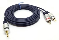Prepojenie CHINCH kábel 2x RCA na JACK 3,5mm 4m Prepojenie CHINCH kábel 2x RCA na JACK 3,5mm 4m