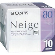 10ks MD MiniDisc NEIGE SONY MD80 80min Wa-wa