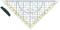 Leniar Geometric Set Square 25cm s odnímateľnou rukoväťou