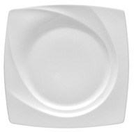 LUBIANA OSLAVNÝ JEDÁLNY TANIER 27,5 CM BIELY Štvorcový LUBIANA OSLAVNÝ JEDÁLNY TANIER 27,5 CM BIELY Štvorcový