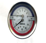 Termomanometer 6 bar 120 C 80mm 1/2