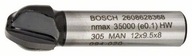 Fréza na drážky Bosch 8 mm, šírka 12,7 mm, HM CT