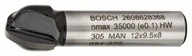 Fréza na drážky Bosch 8 mm, šírka 12,7 mm, HM CT Fréza na drážky Bosch 8 mm, šírka 12,7 mm, HM CT