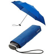 Plochý, klasický, veľmi ľahký dáždnik, námornícka modrá