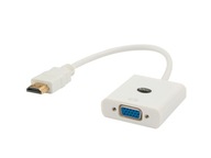 CL-27 HDMI ADAPTÉROVÝ KÁBEL M NA VGA (D-SUB) F BIELY CL-27 HDMI ADAPTÉROVÝ KÁBEL M NA VGA (D-SUB) F BIELY